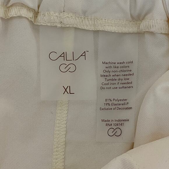 CALIA Unbleached Cream Woven Paperbag Shorts High-Rise Womens Size XL - Picture 6 of 9